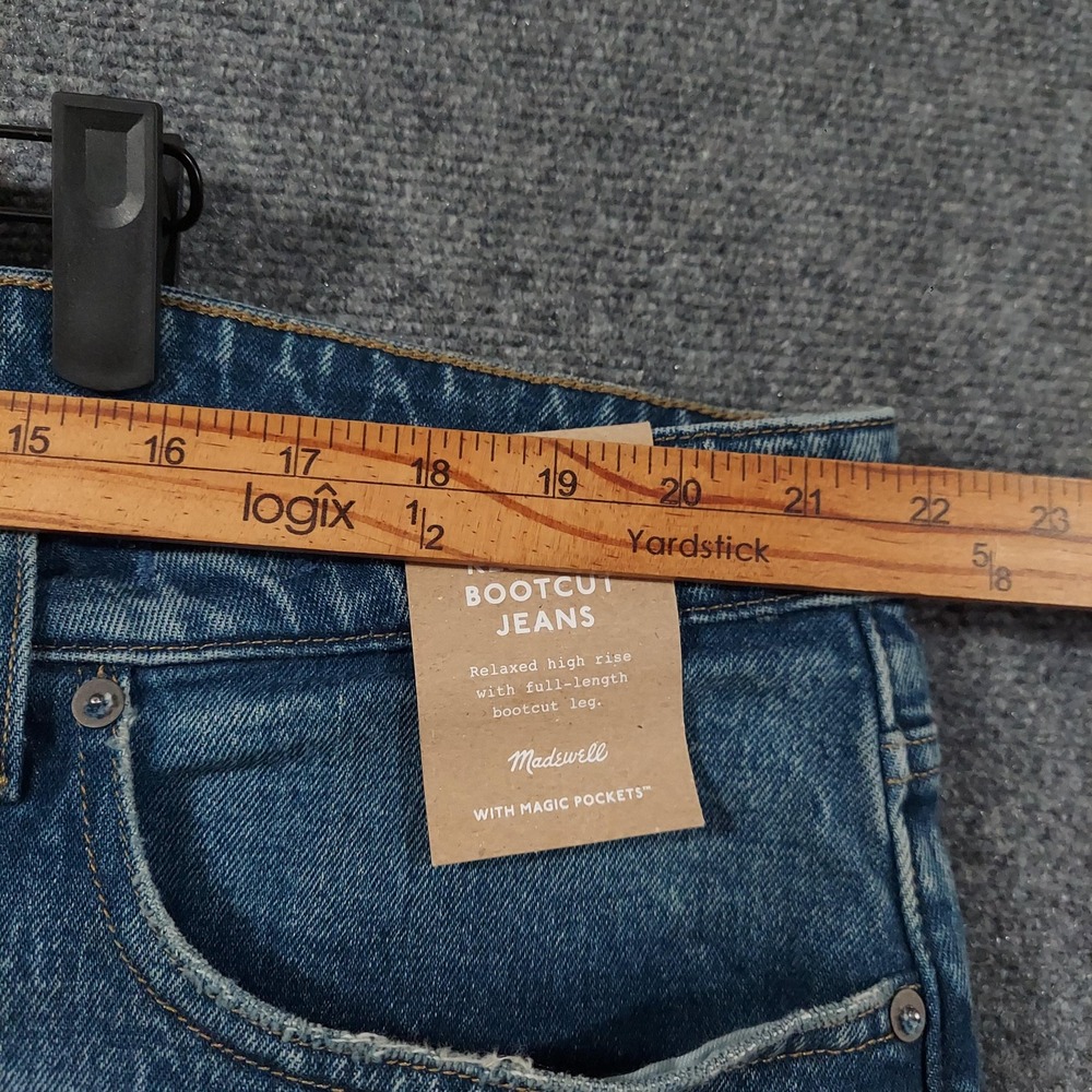 NEW Madewell Relaxed Bootcut Jeans Womens 18W Plus Blue High Rise Stretch 42x30 - Picture 7 of 11